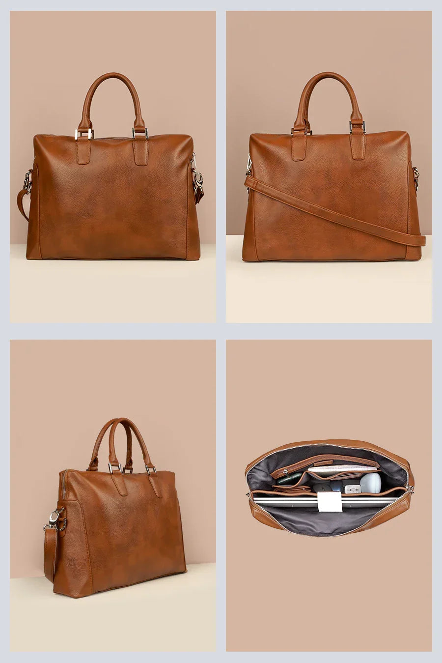 Will 15 Inch Vegan Leather Laptop Bag for Men