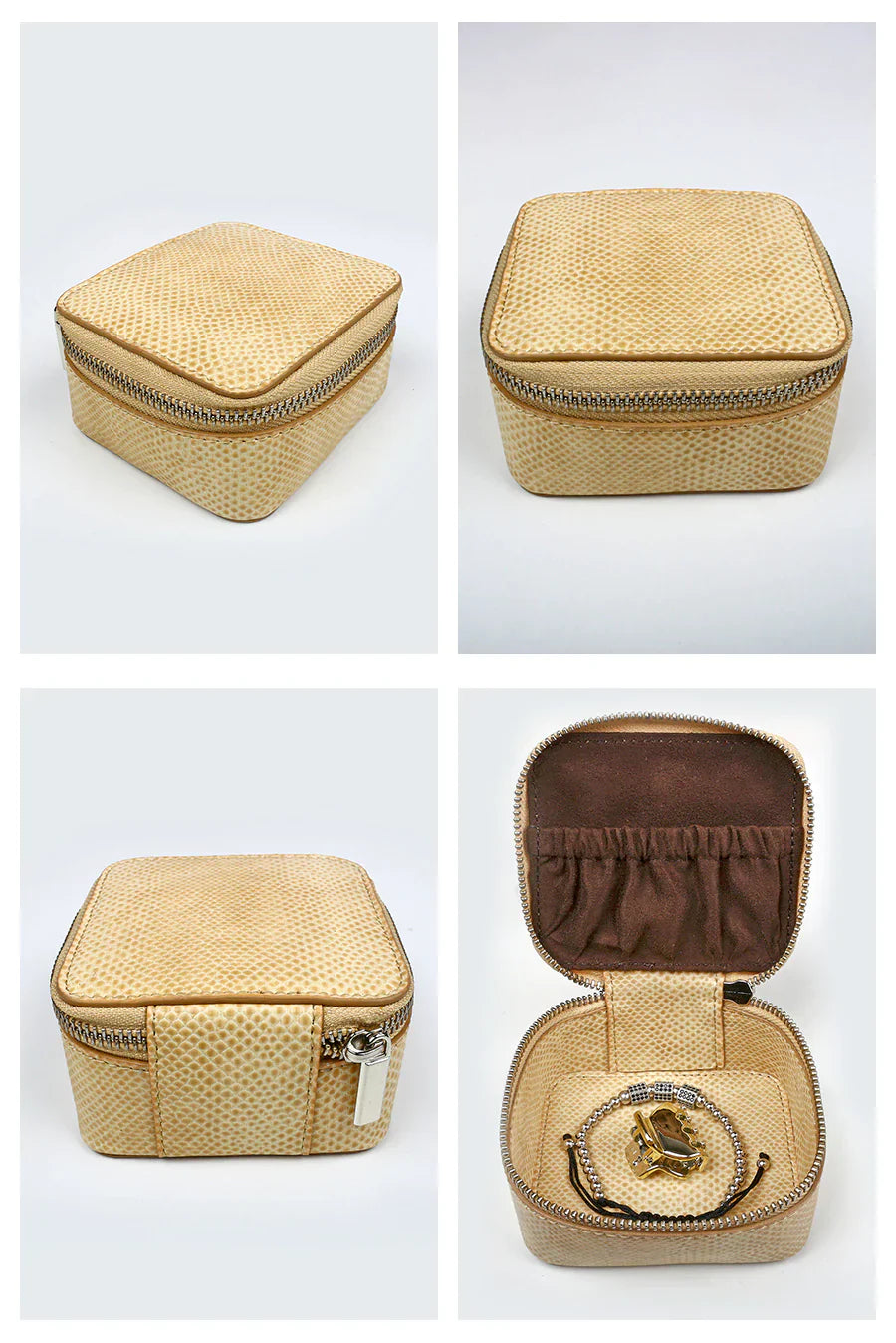The House of Ganges - Vegan Leather Jewellery Case Sqaure