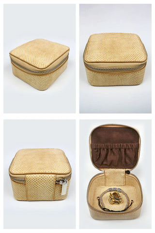 The House of Ganges - Vegan Leather Jewellery Case Sqaure
