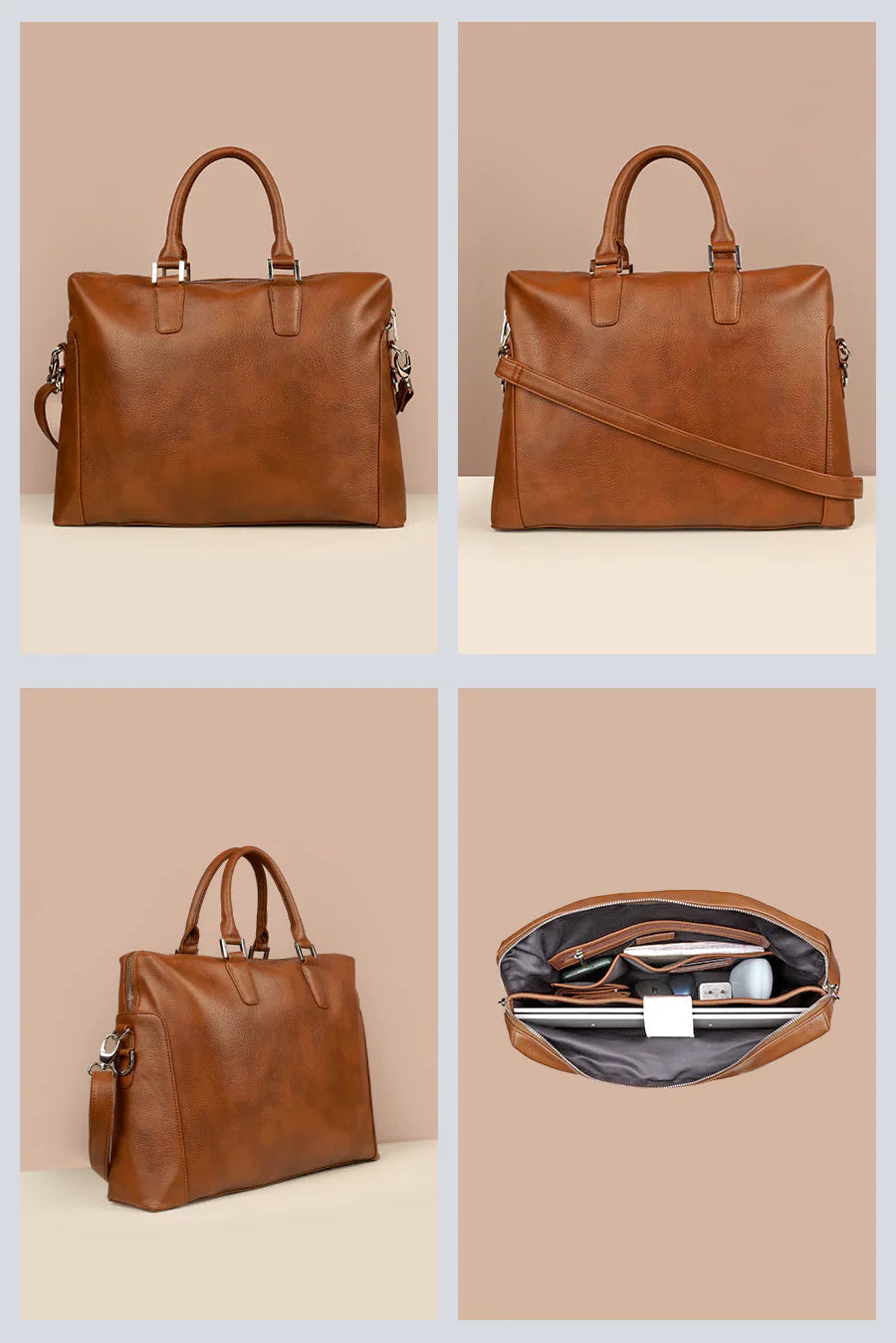 Will 15 Inch Vegan Leather Laptop Bag for Men