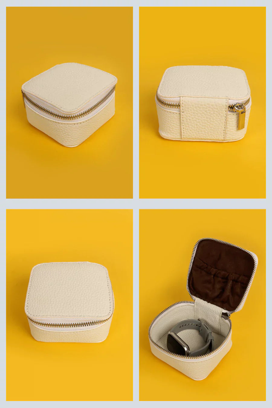 The House of Ganges - Vegan Leather Jewellery Case Sqaure