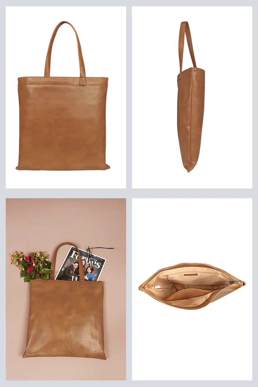 The House of Ganges - Lightweight Vegan Leather Tote Bag