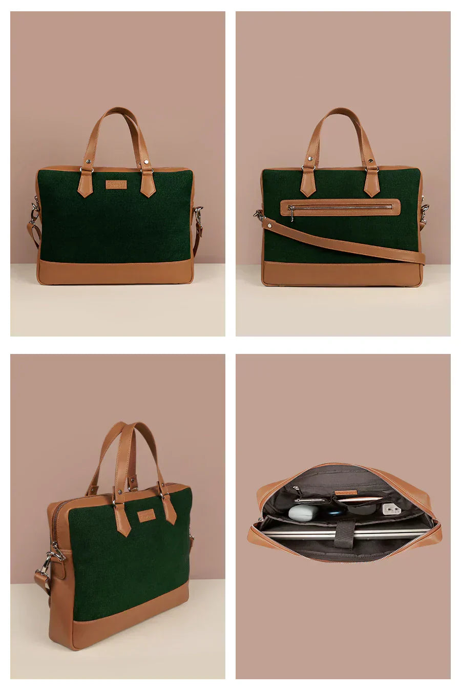 The House of Ganges - Ross Soft Jute 15 Inch Laptop Bag for Men