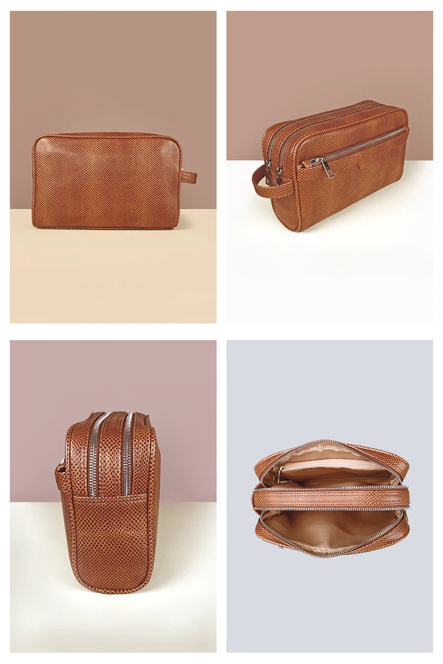 The Vegan Leather Travel Toiletry Pouch