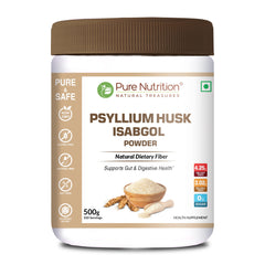 Pure Nutrition Psyllium Husk (Isabgol) Powder – Natural Dietary Fiber for Digestive Wellness & Daily Fiber Support