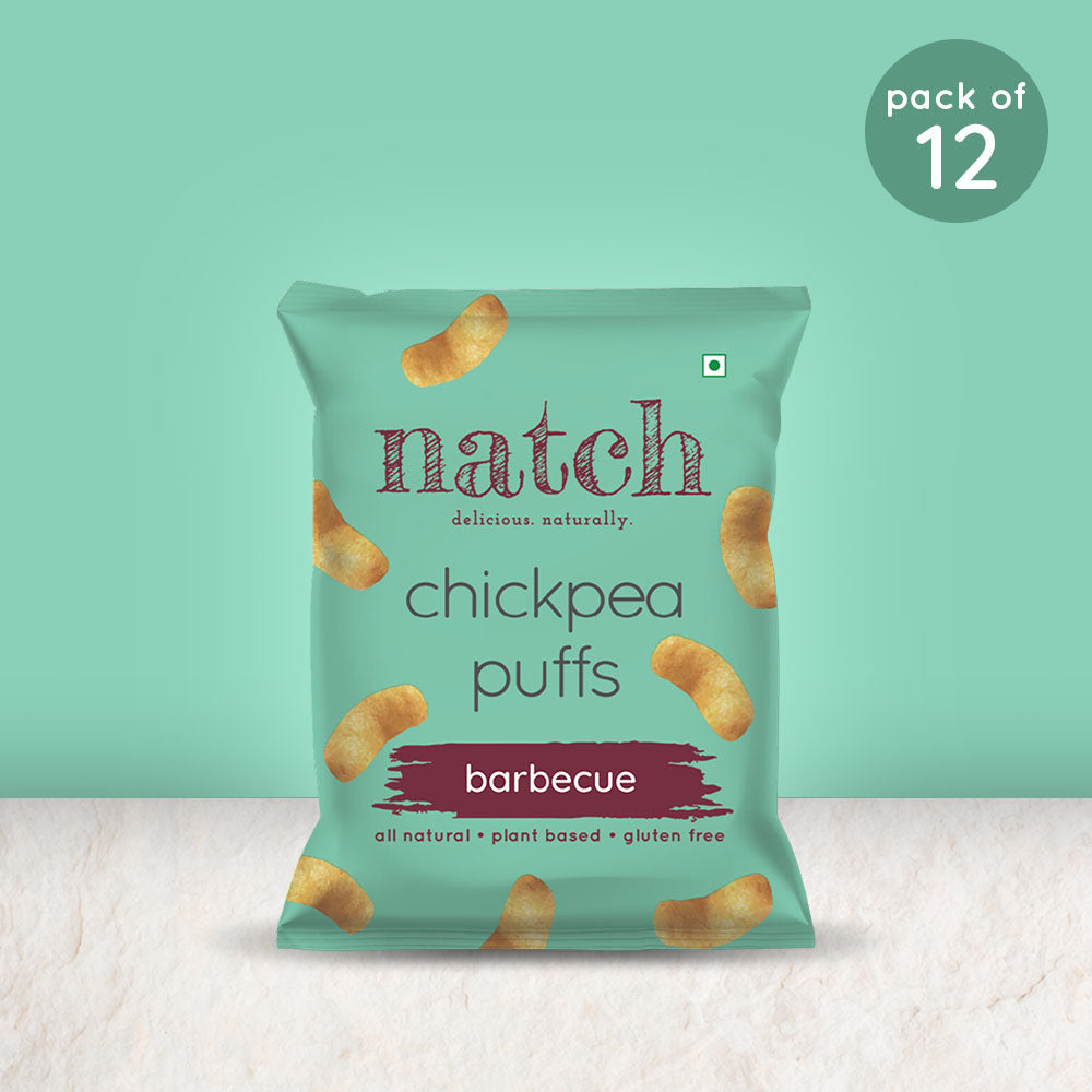 NATCH Chickpea puffs - barbecue (pack of 12)