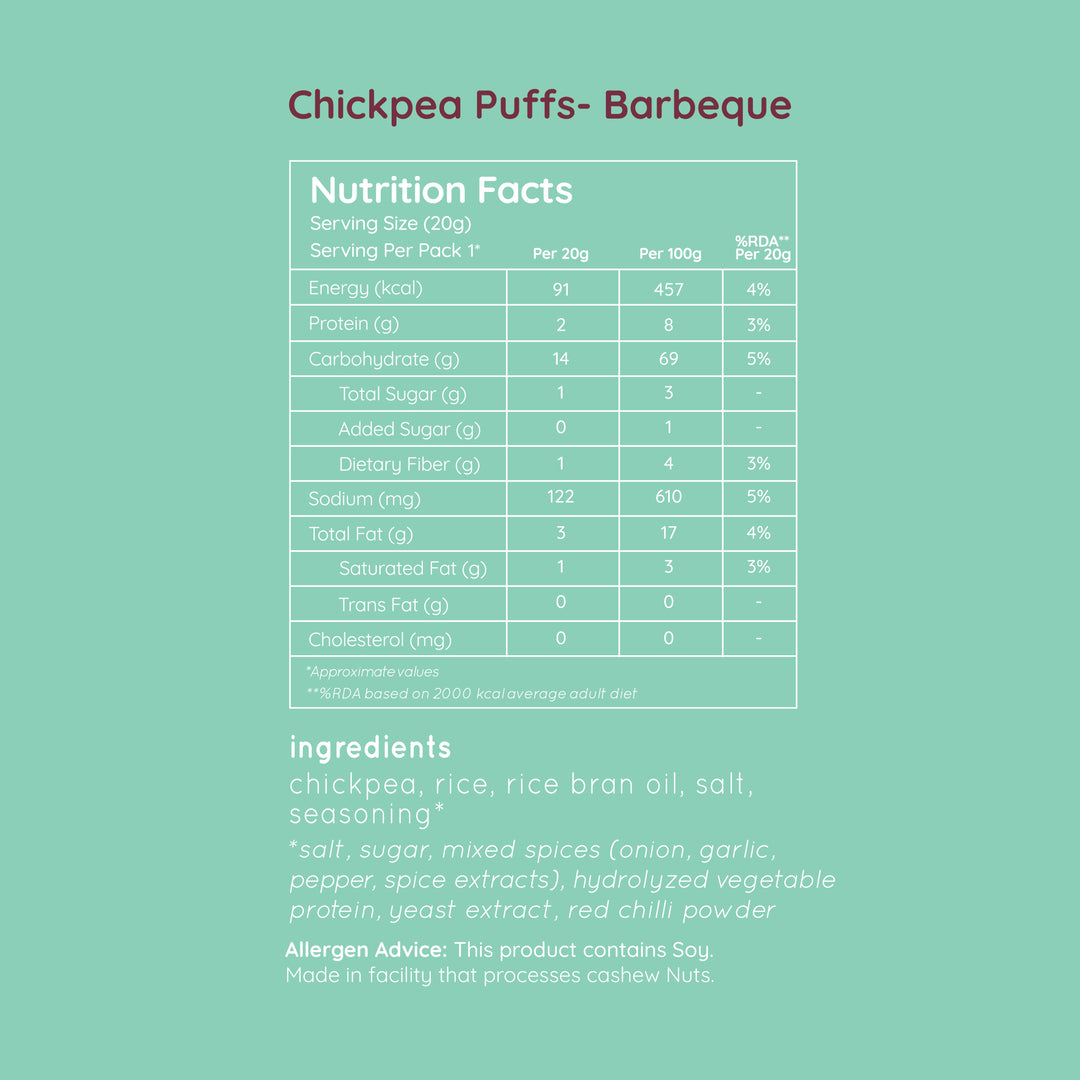 NATCH Chickpea puffs - barbecue (pack of 12)