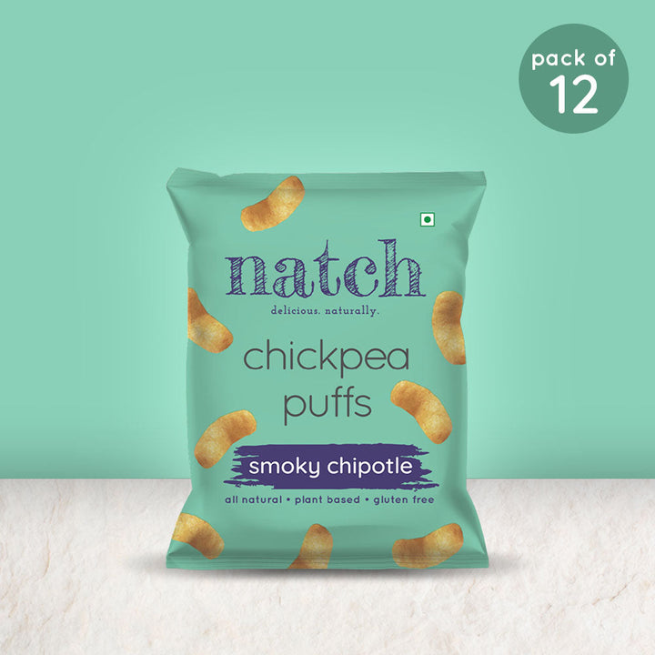 NATCH Chickpea puffs - smoky chipotle (pack of 12)