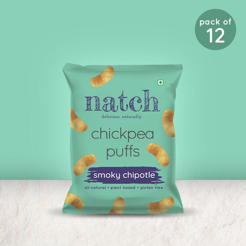 NATCH Chickpea puffs - smoky chipotle (pack of 12)