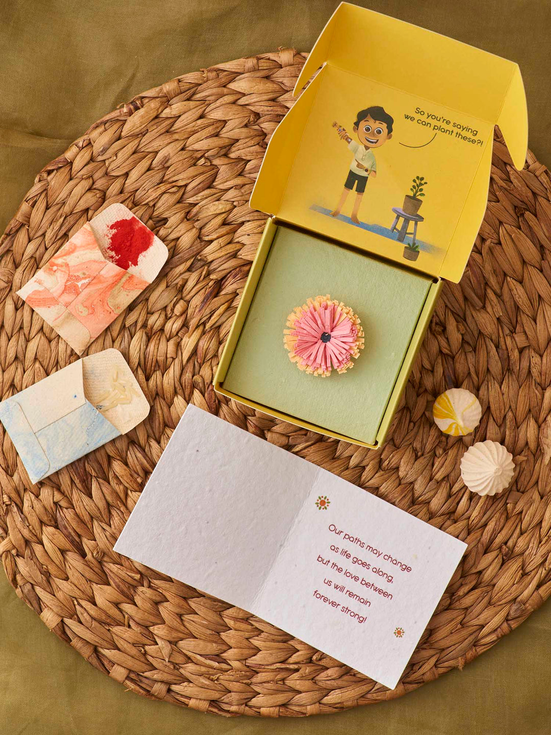 Plantables Punny Bond Rakhi Combo