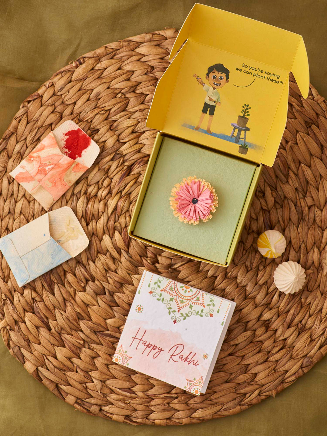Plantables Punny Bond Rakhi Combo