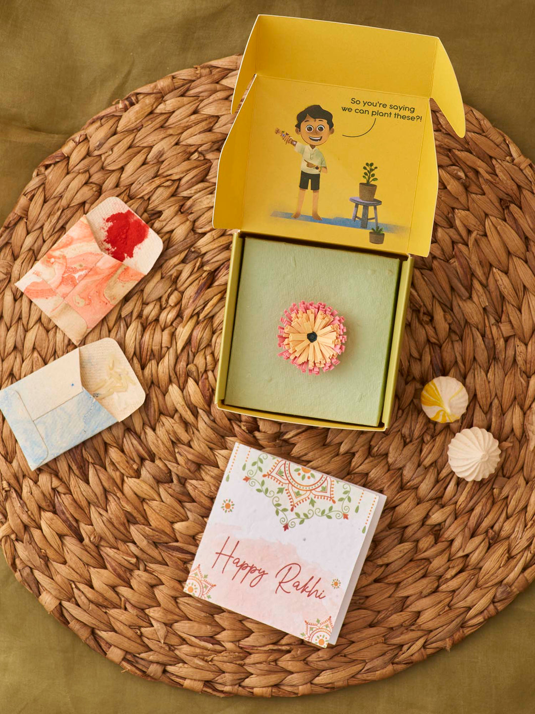 Plantables Punny Bond Rakhi Combo