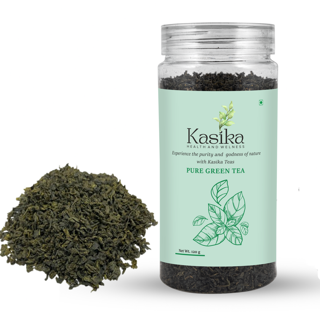 Kasika Pure Green Tea – Loose Tea | 100% Natural Green Tea Leaves in a Box | Rich in Antioxidants | Supports Weight Management & Metabolism | Hot & Iced Green Tea | Vegan & Gluten-Free