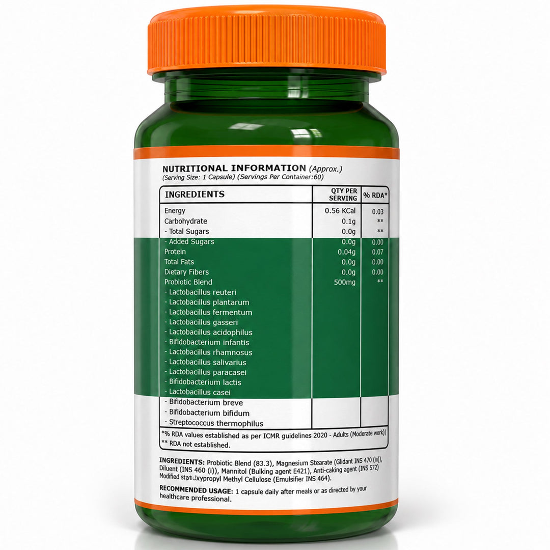 Progut 50 Billion CFU | Advanced Probiotic for Gut & Immune Health| 60 veg Capsules