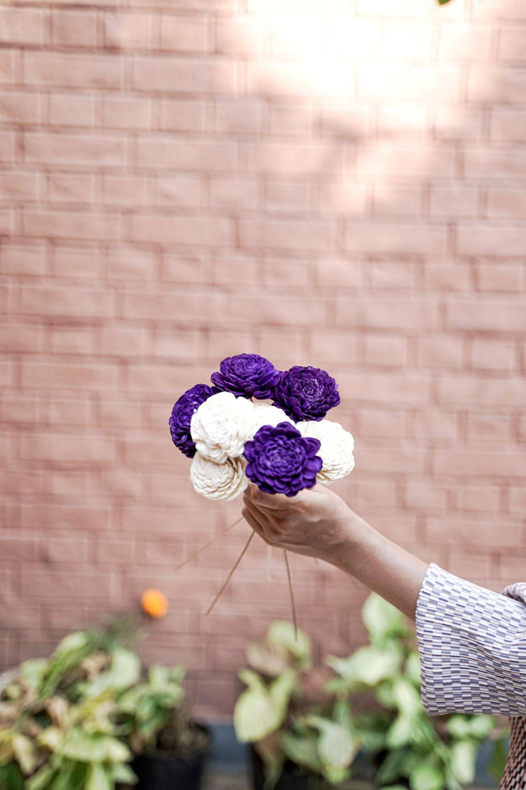 Purple Sola Flower Bunch | Aesthetic Dried Decor