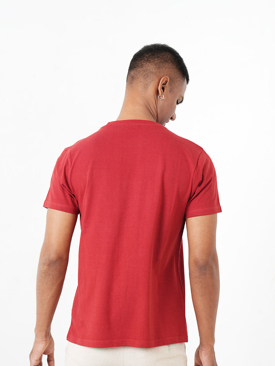 Monkstory Bamboo Cotton Crew Tee - Terracotta Red