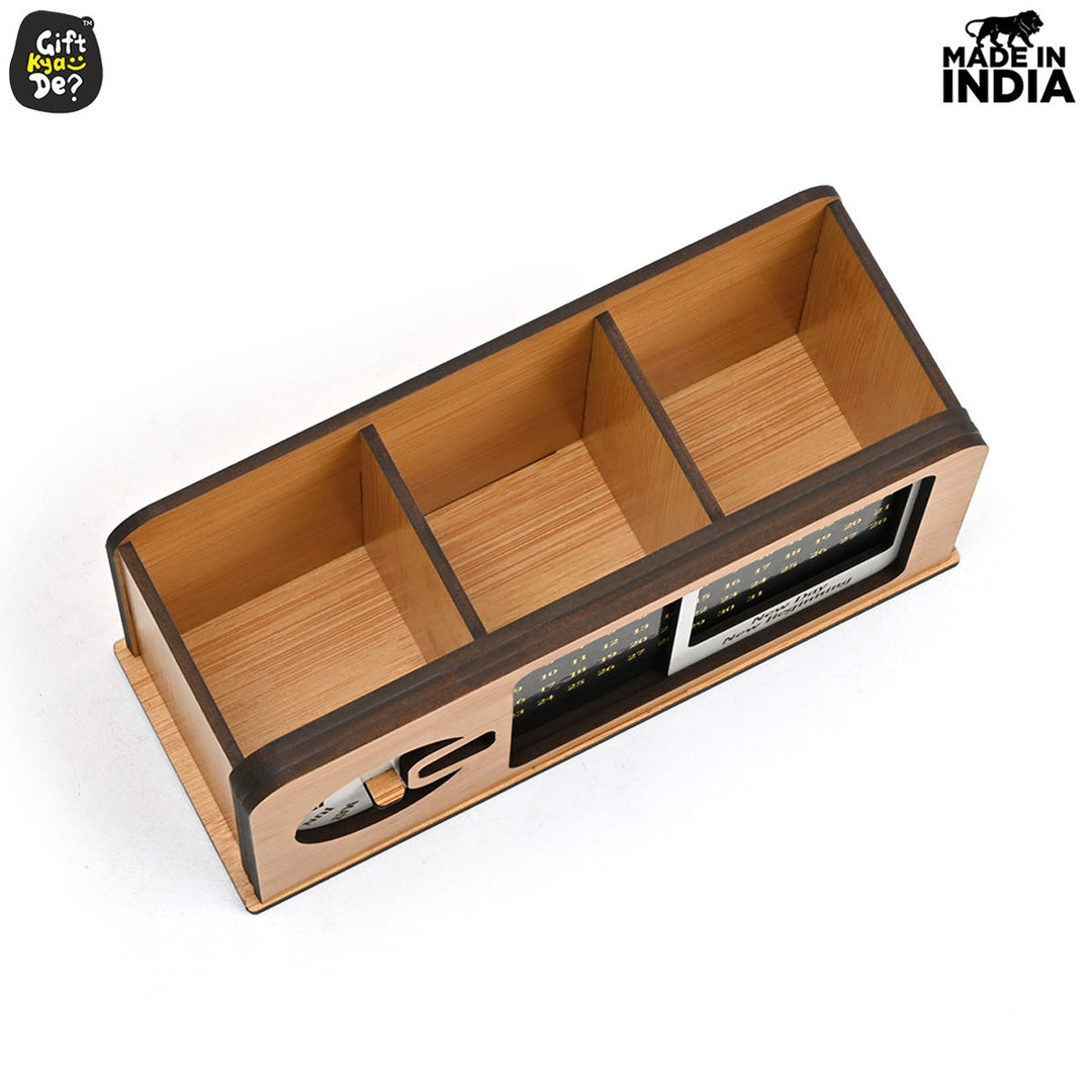 Gift Kya De Retro Radio Look Calendar Desk Organizer | Lifetime Calendar | Desk Accessories