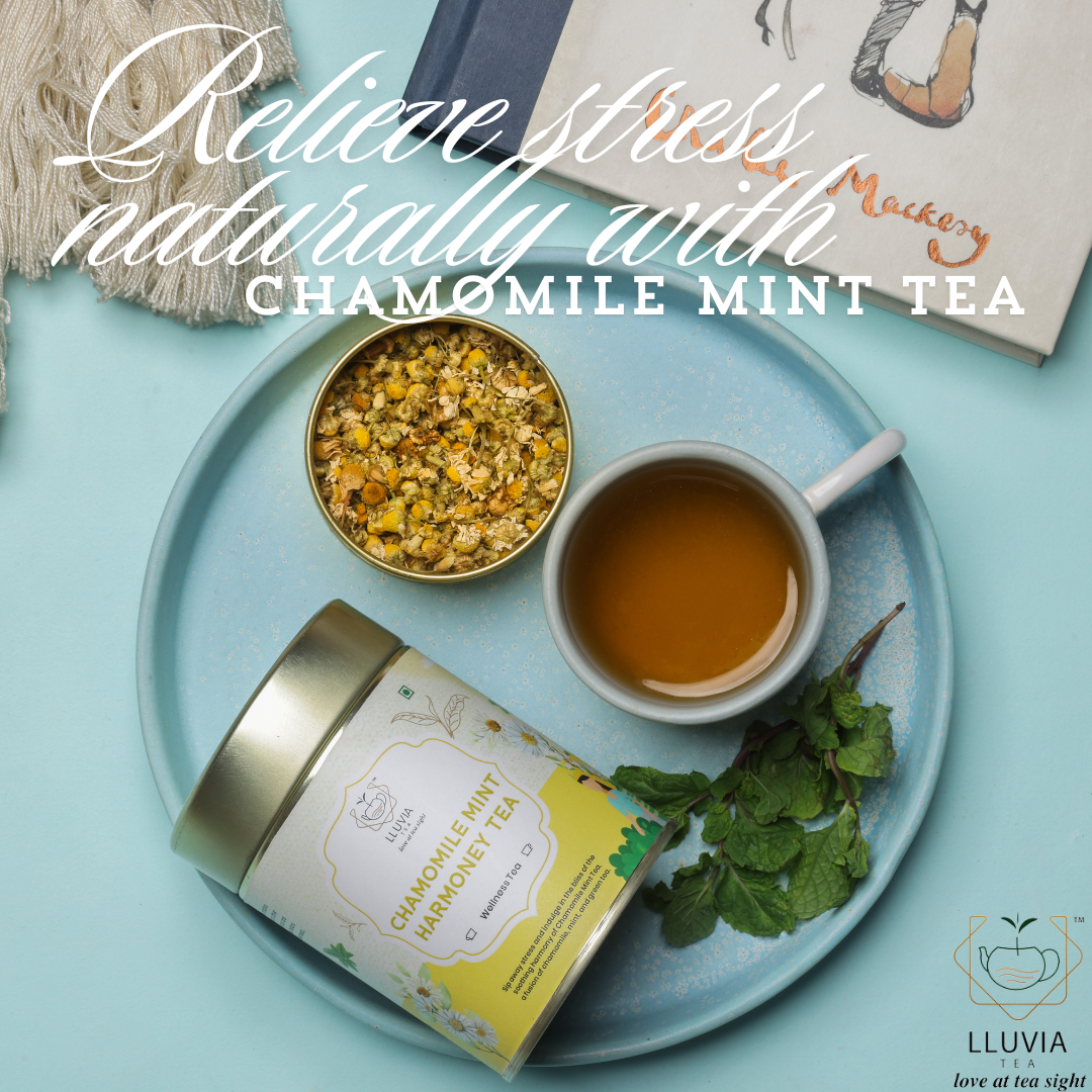 Lluvia Tea Chamomile Mint Tea - Stress Reduction | Relaxation | Digestive Comfort (50 gm)