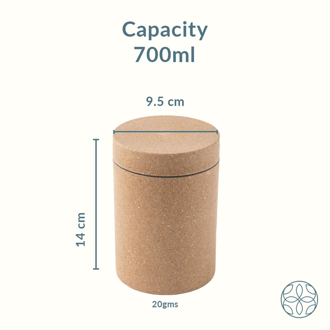 Irida Naturals Rice Husk And Bamboo Fiber Airtight Storage Container For Kitchen