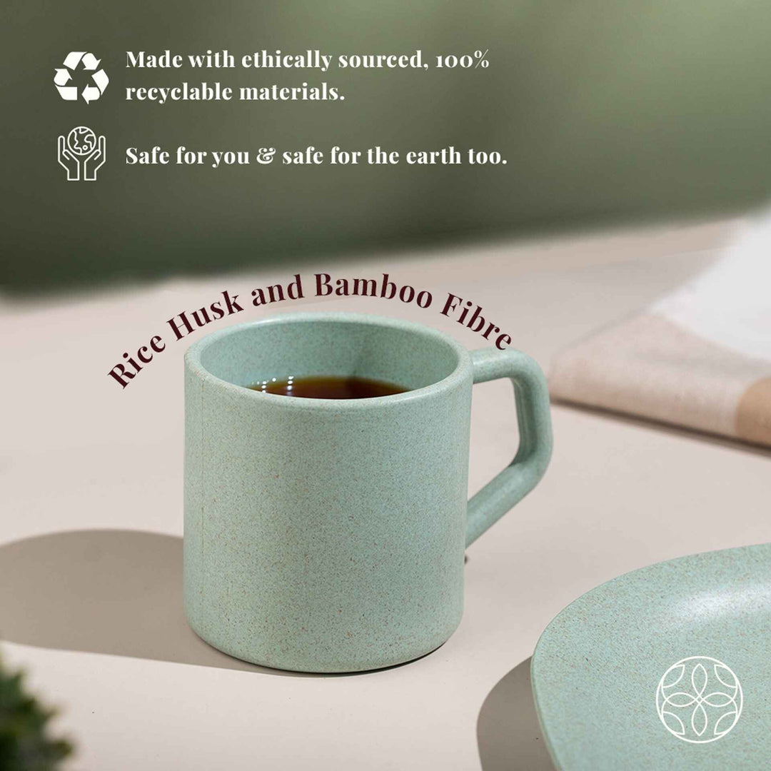 Irida Naturals Rice Husk And Bamboo Fiber Cute Coffee Mugs