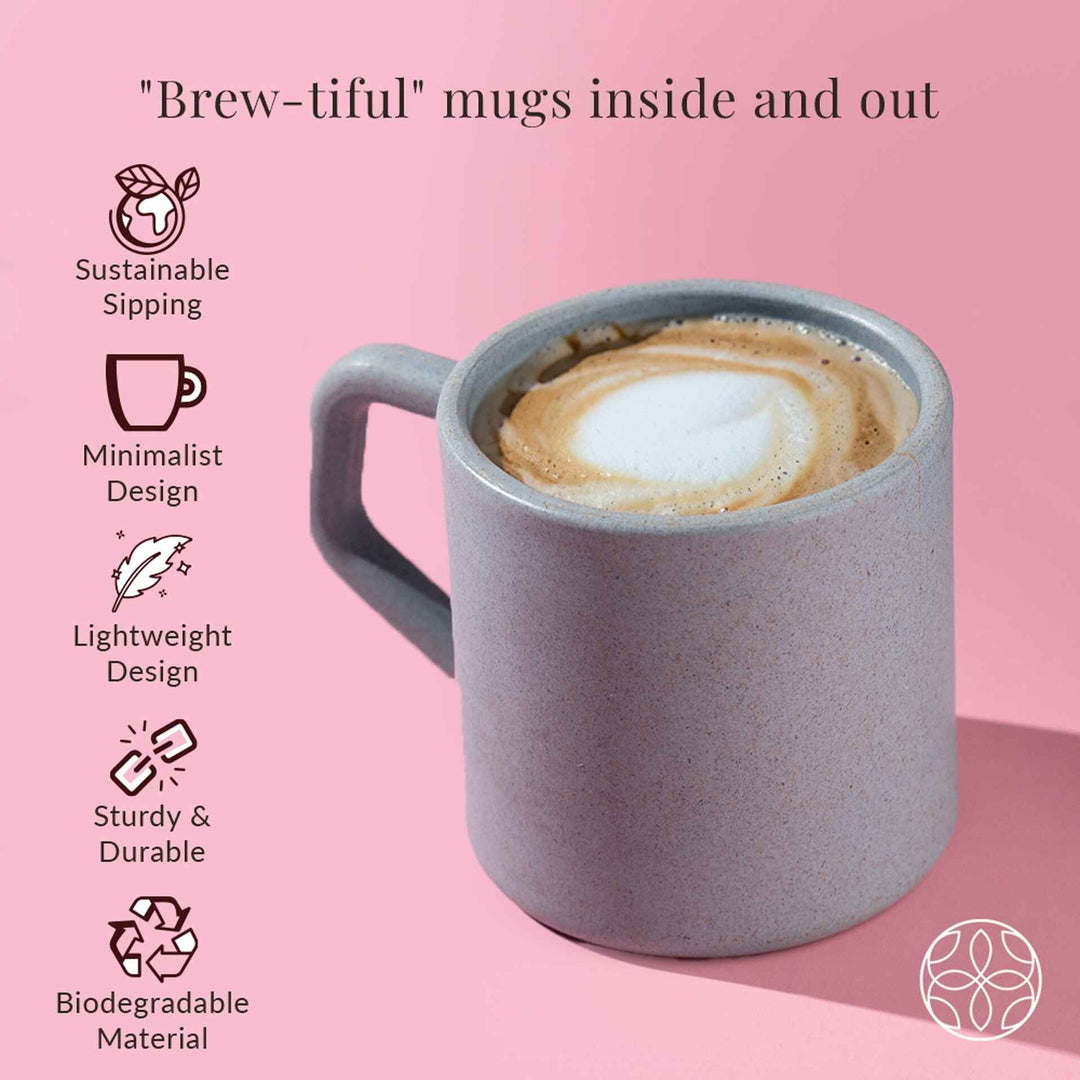 Irida Naturals Rice Husk And Bamboo Fiber Cute Coffee Mugs
