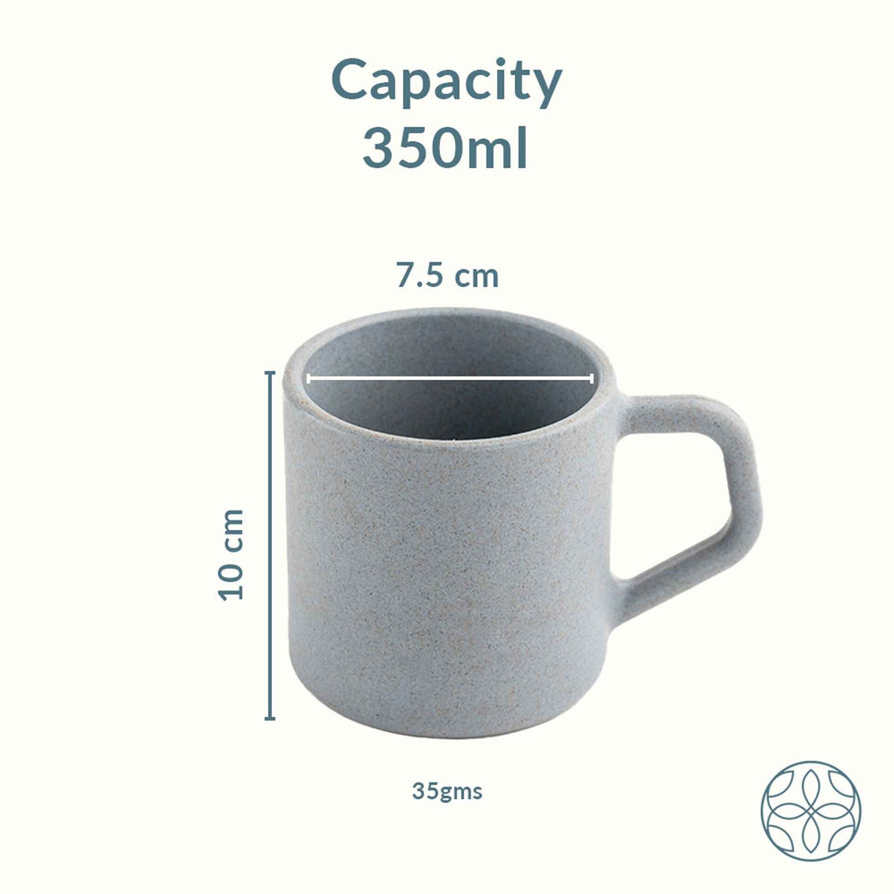 Irida Naturals Rice Husk And Bamboo Fiber Cute Coffee Mugs
