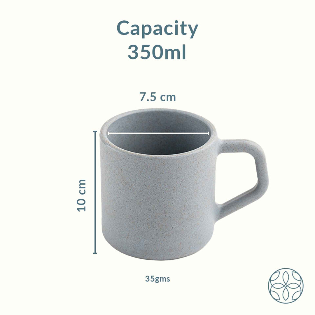 Irida Naturals Rice Husk And Bamboo Fiber Cute Coffee Mugs