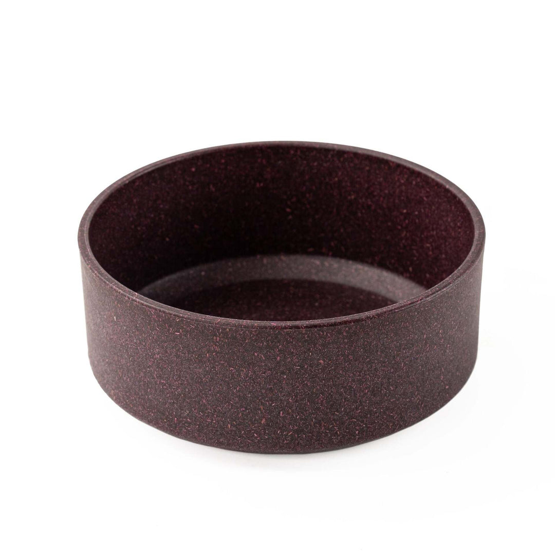 Irida Naturals Rice Husk Dog Bowls Round - Deep Purple