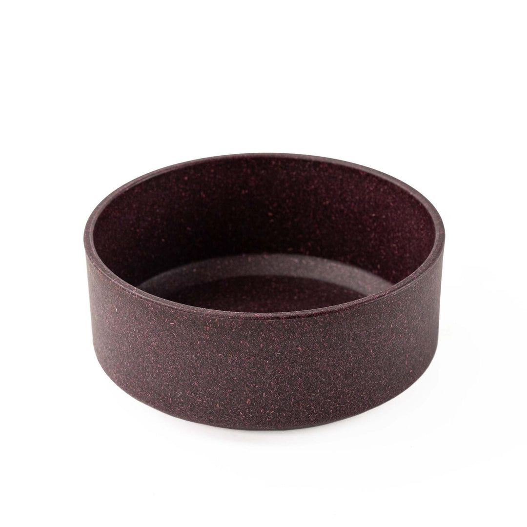 Irida Naturals Rice Husk Dog Bowls Round - Deep Purple