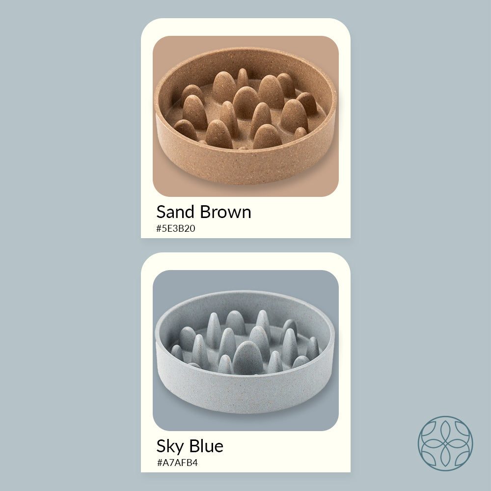 Irida Naturals Rice Husk Slow Feeder Bowl Mid - 14 CM