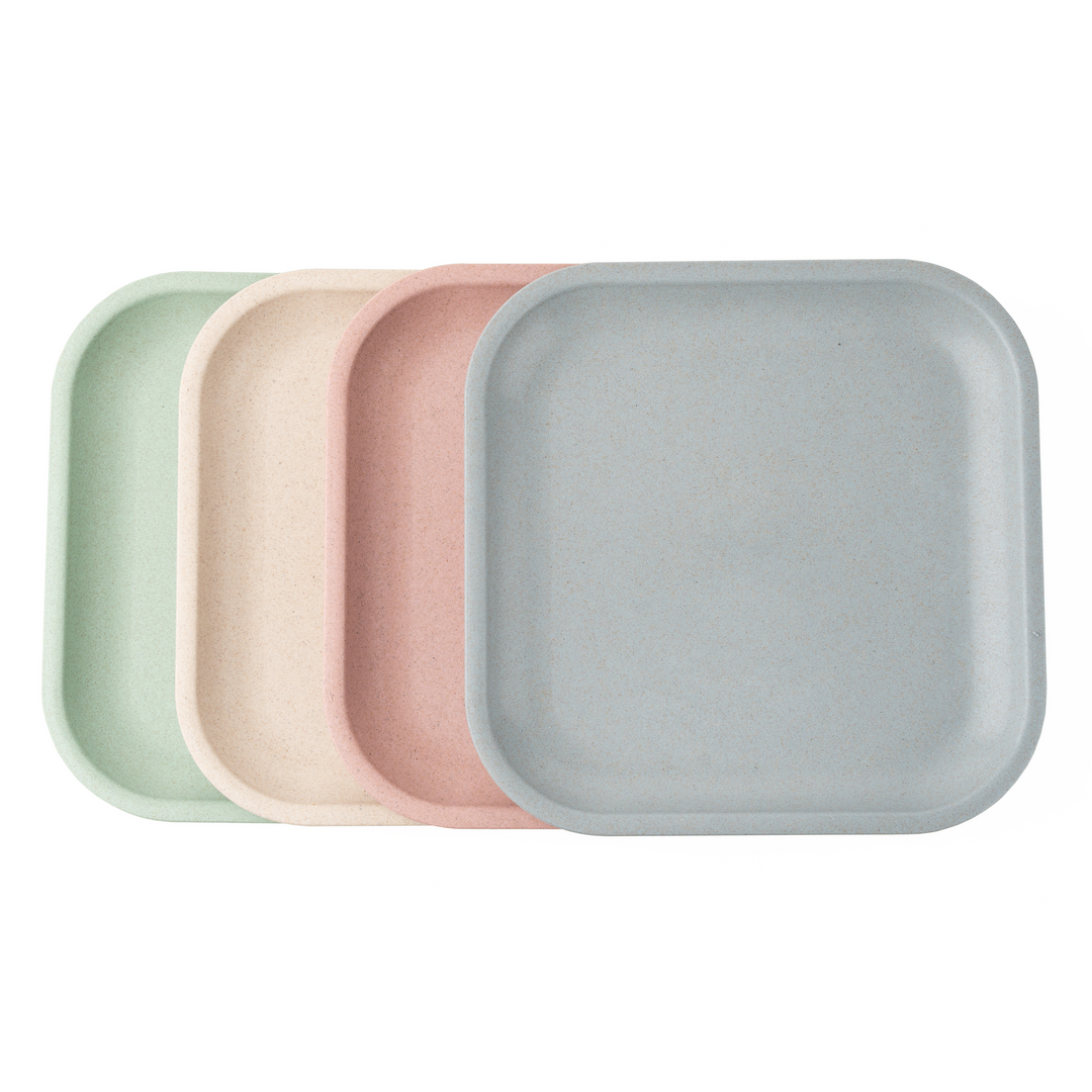 Rice Husk Snack Plates Set of 4