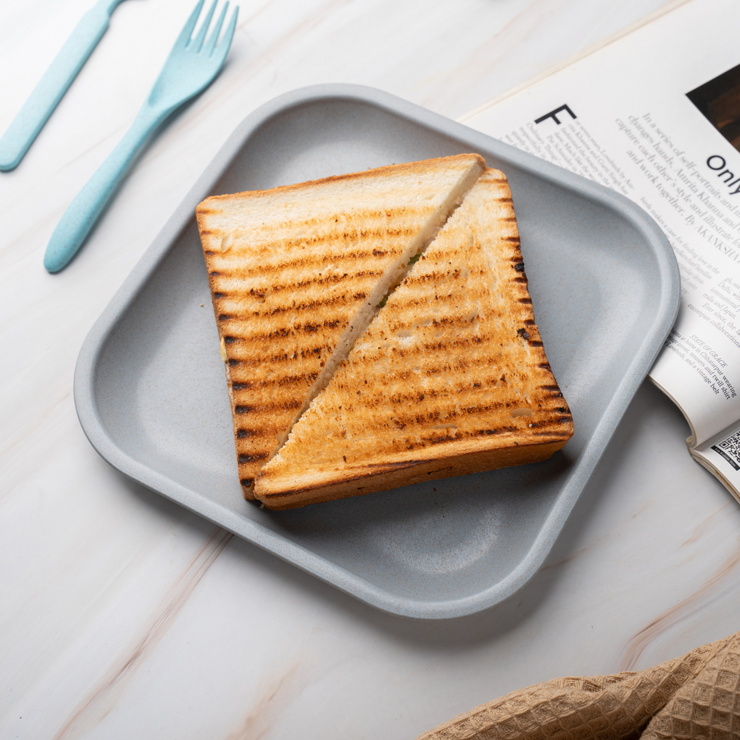 Rice Husk Snack Plates Set of 4