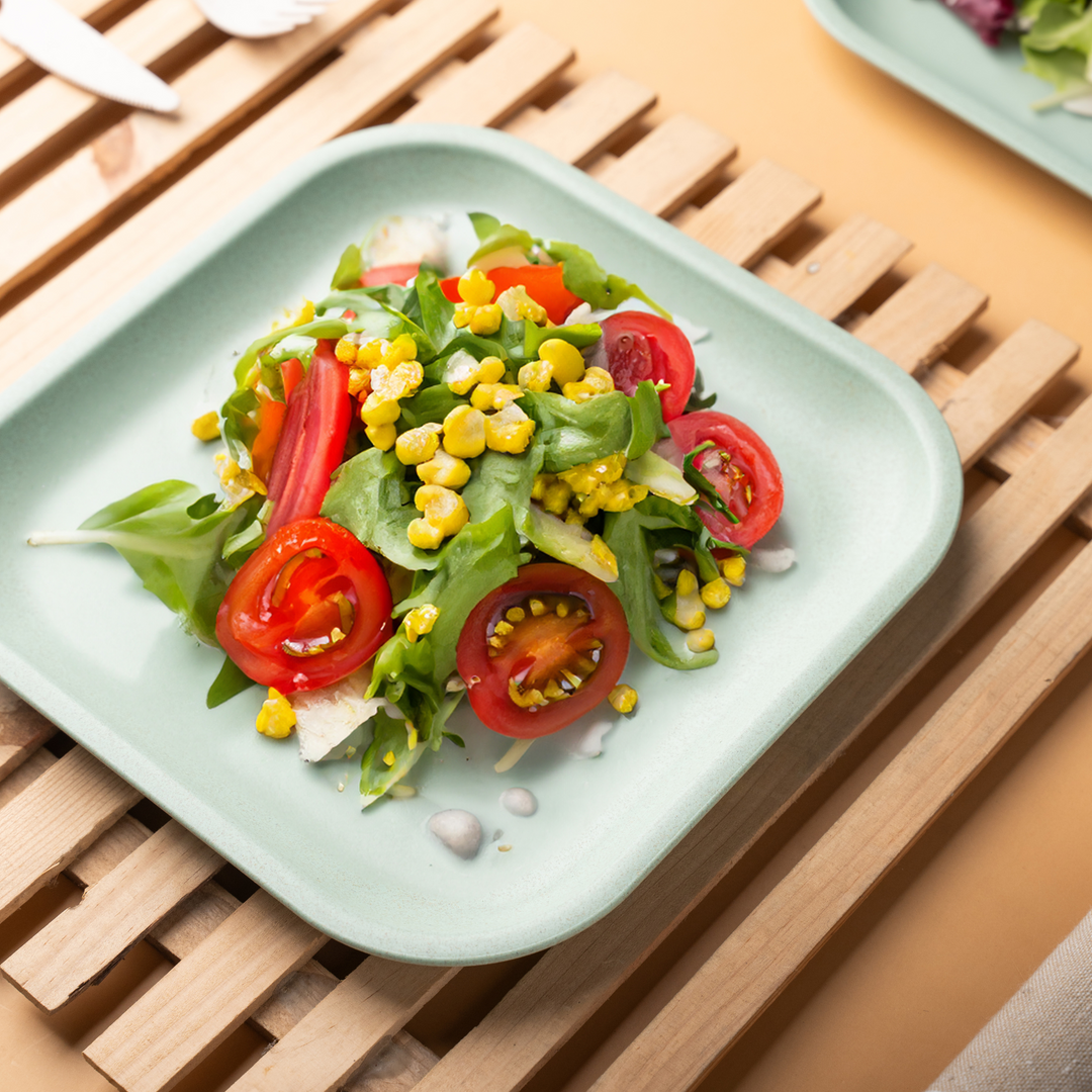 Rice Husk Snack Plates Set of 4