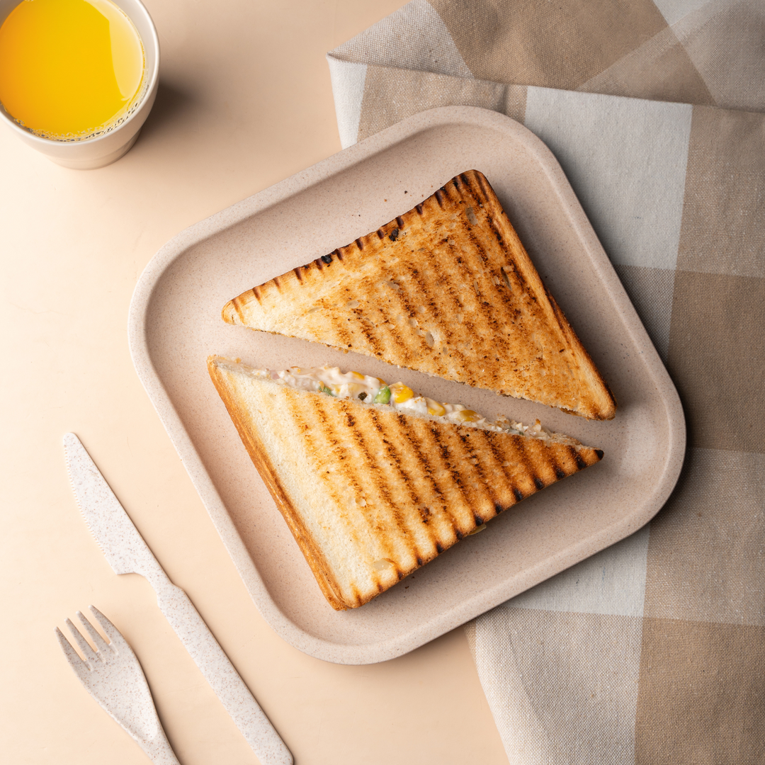 Rice Husk Snack Plates Set of 4