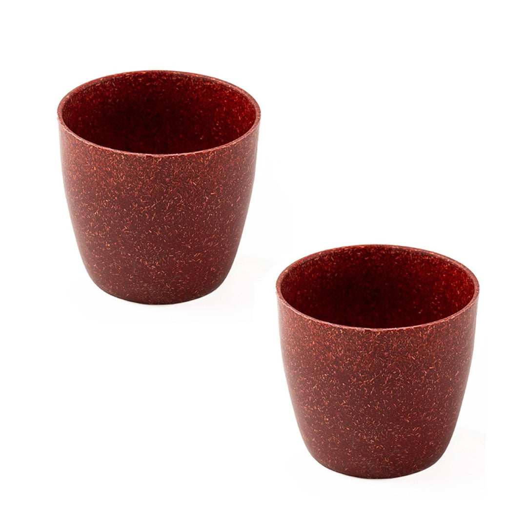 Irida Naturals Rice Husk and Bamboo Fiber Lily Pot and Planter - 7"- Set of 2