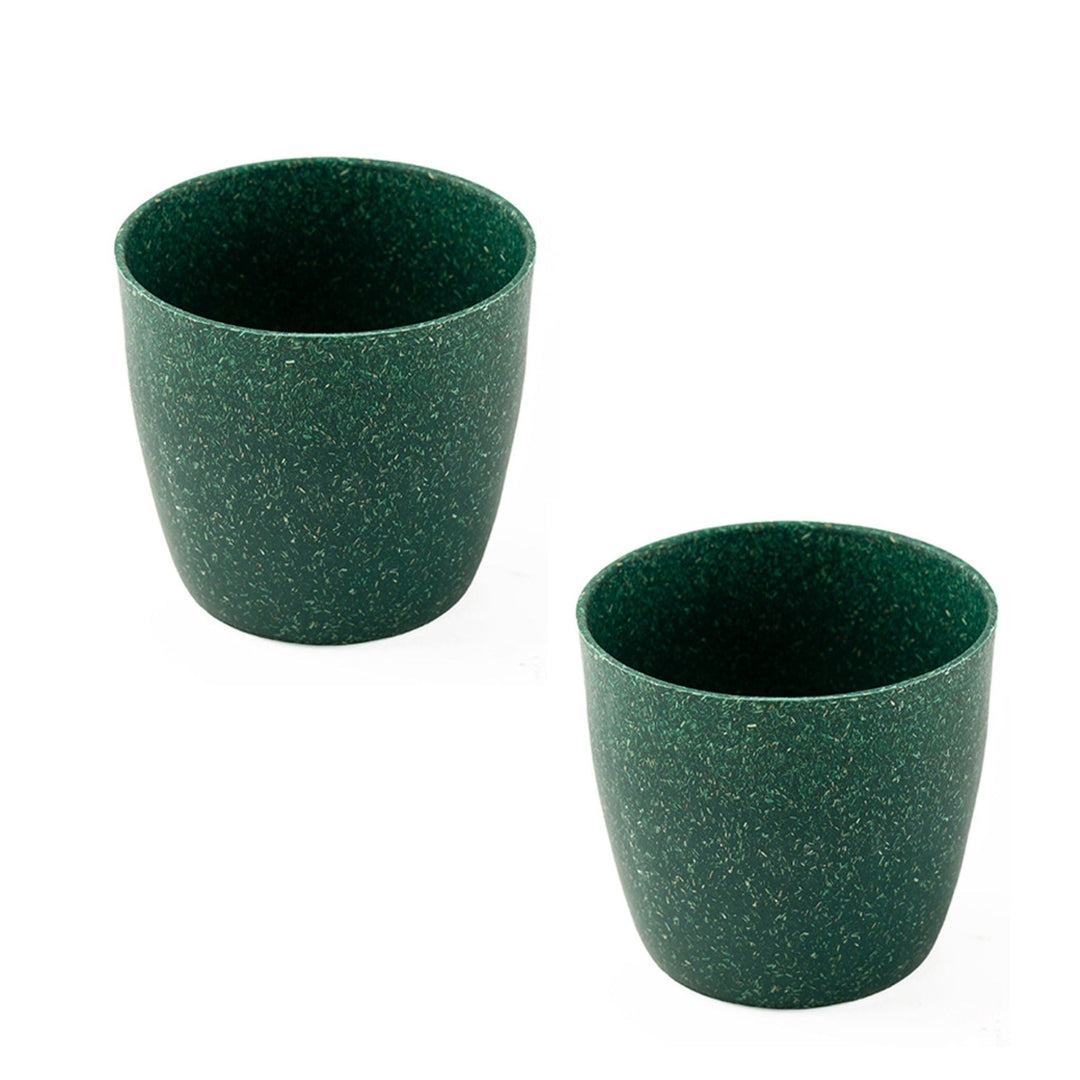 Irida Naturals Rice Husk and Bamboo Fiber Lily Pot and Planter - 7"- Set of 2