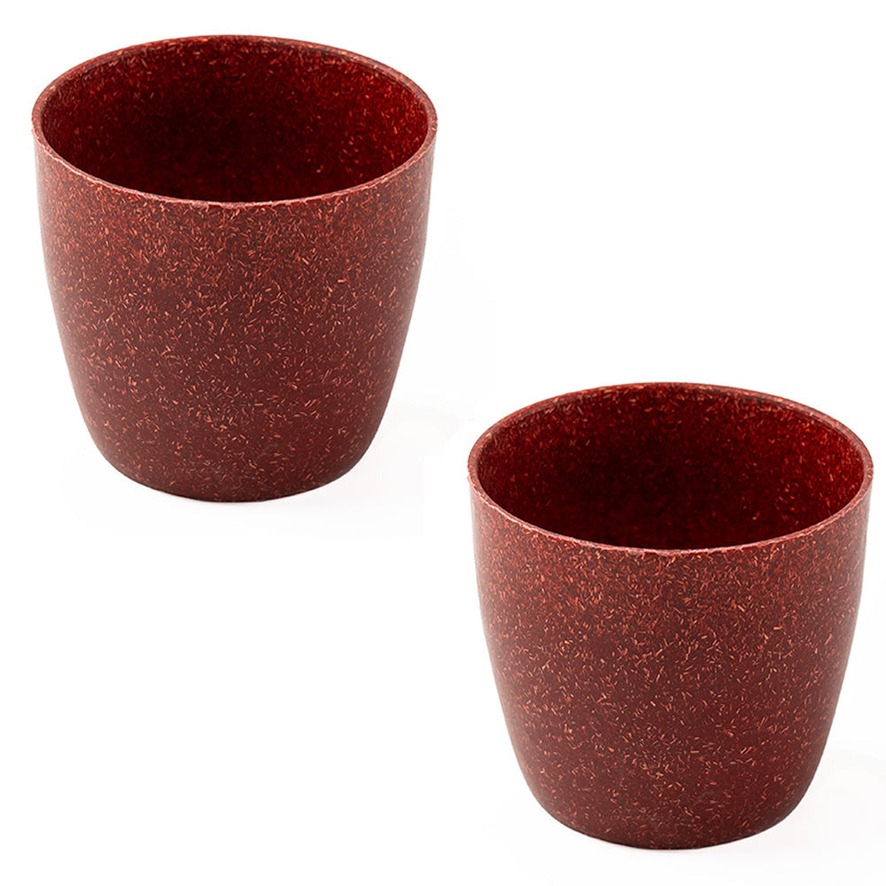 Irida Naturals Rice Husk and Bamboo Fiber Lily Pot and Planter - 7"- Set of 2
