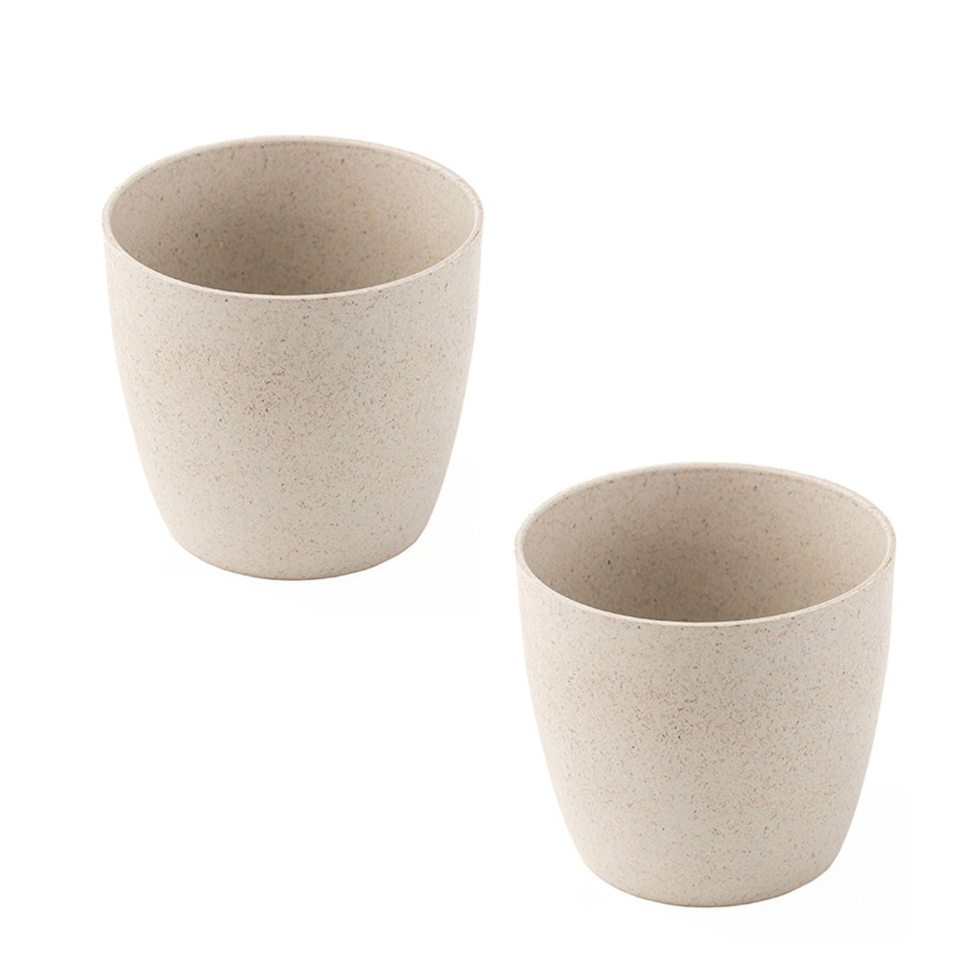 Irida Naturals Rice Husk and Bamboo Fiber Lily Pot and Planter - 7"- Set of 2