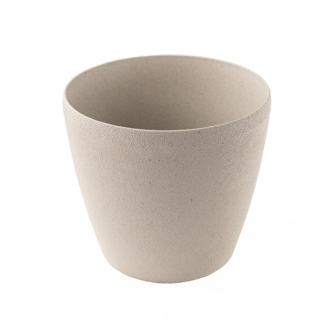 Irida Naturals Rice Husk and Bamboo Fiber Lily Pot and Planter - 9"- Set of 2