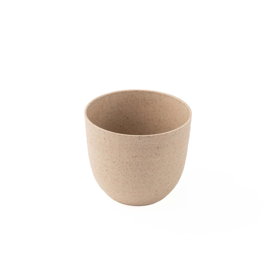 Irida Naturals Rice Husk and Bamboo Fiber Peony Pot and Planter - 4"- Set of 2