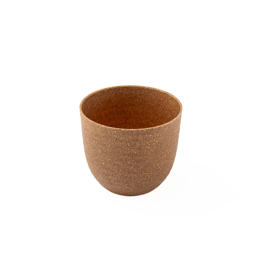 Irida Naturals Rice Husk and Bamboo Fiber Peony Pot and Planter - 4"- Set of 2