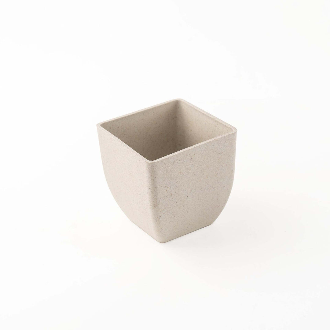 Irida Naturals Rice Husk and Bamboo Fiber Sakura Pot and Planter - 4"- Set of 2