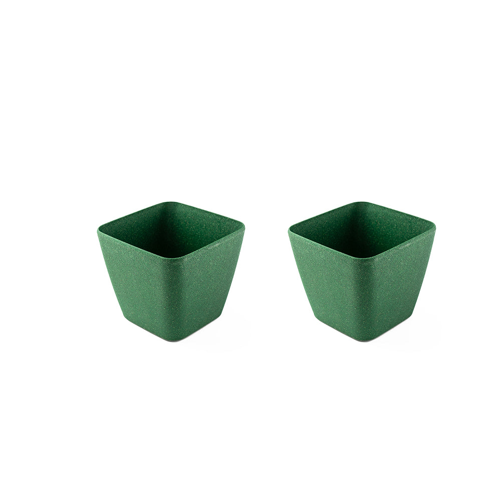 Irida Naturals Rice Husk and Bamboo Fiber Sakura Pot and Planter - 4"- Set of 2