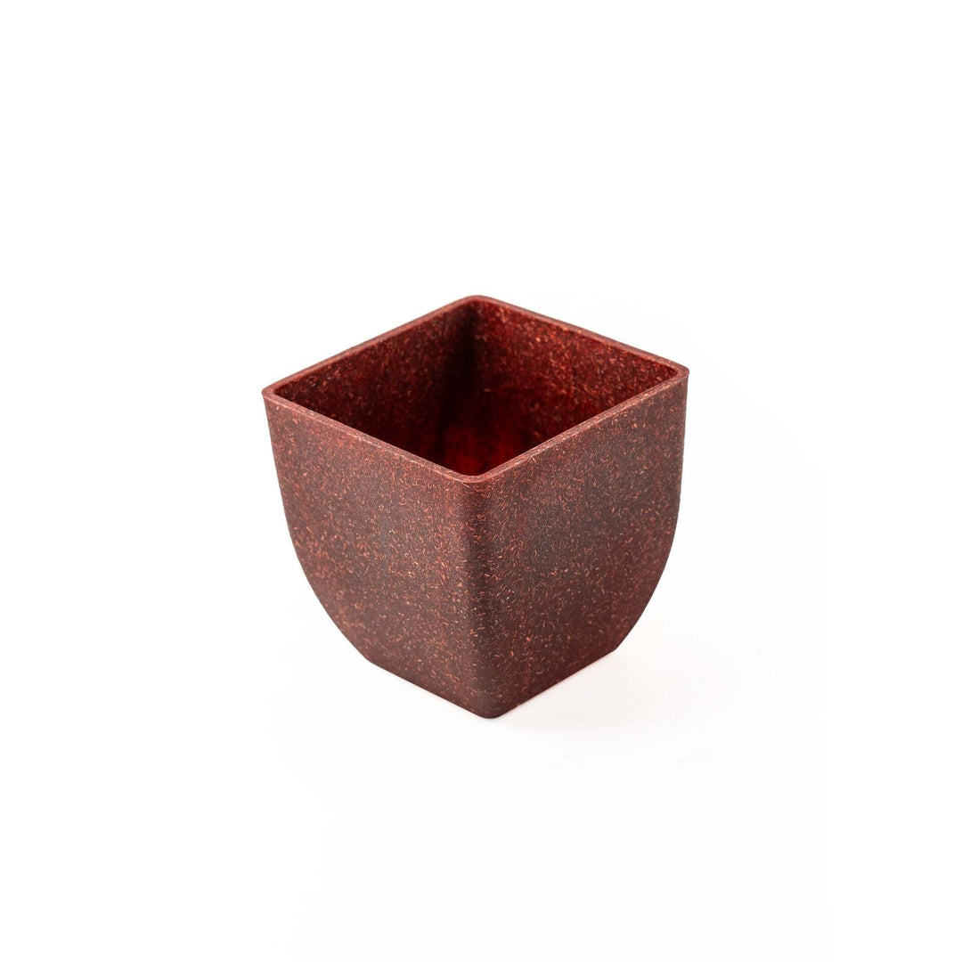 Irida Naturals Rice Husk and Bamboo Fiber Sakura Pot and Planter - 4"- Set of 2