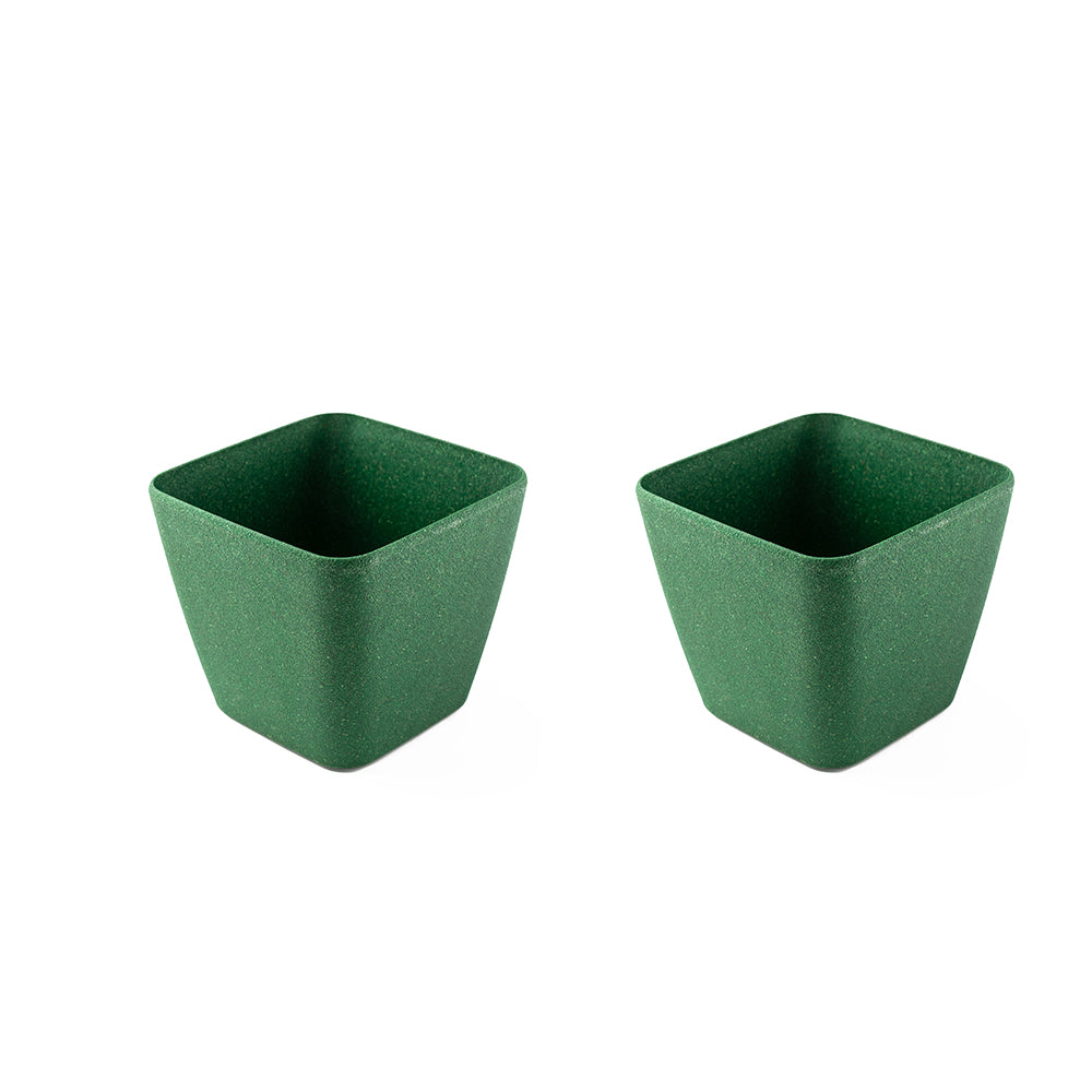 Irida Naturals Rice Husk and Bamboo Fiber Sakura Pot and Planter - 7"- Set of 2