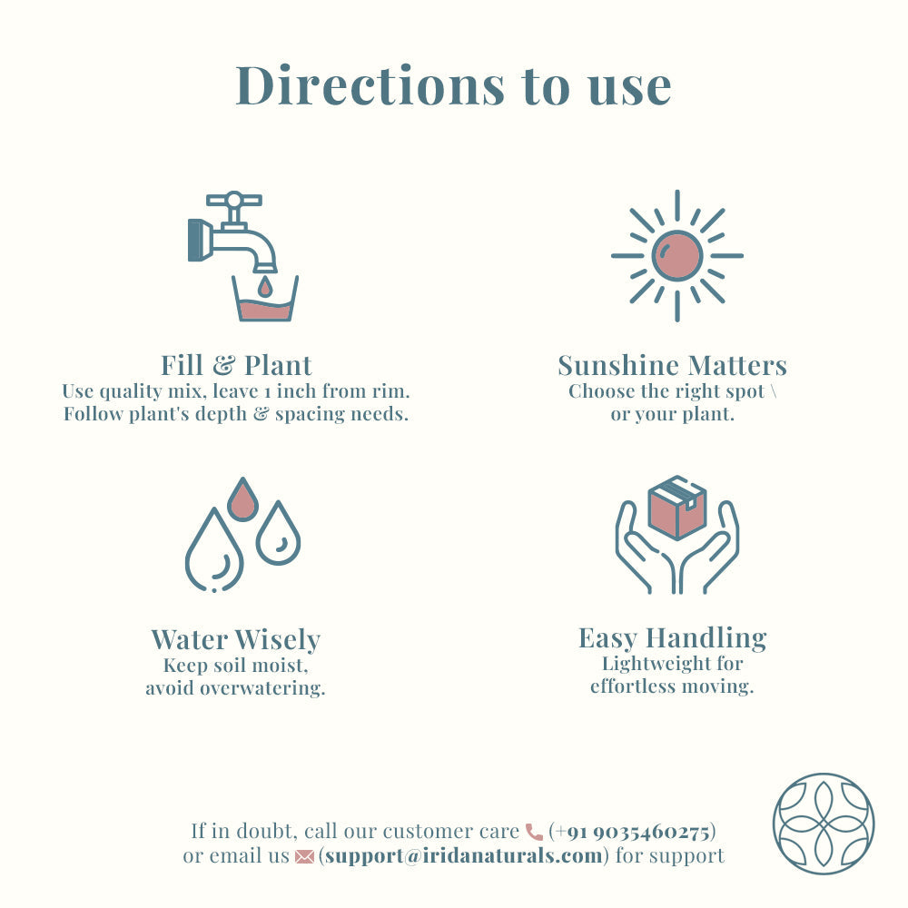 Irida Naturals Rice Husk and Bamboo Fiber Sakura Pot and Planter - 7"- Set of 2