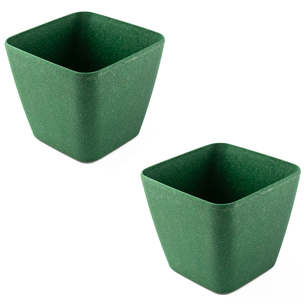 Irida Naturals Rice Husk and Bamboo Fiber Sakura Pot and Planter - 9"- Set of 2