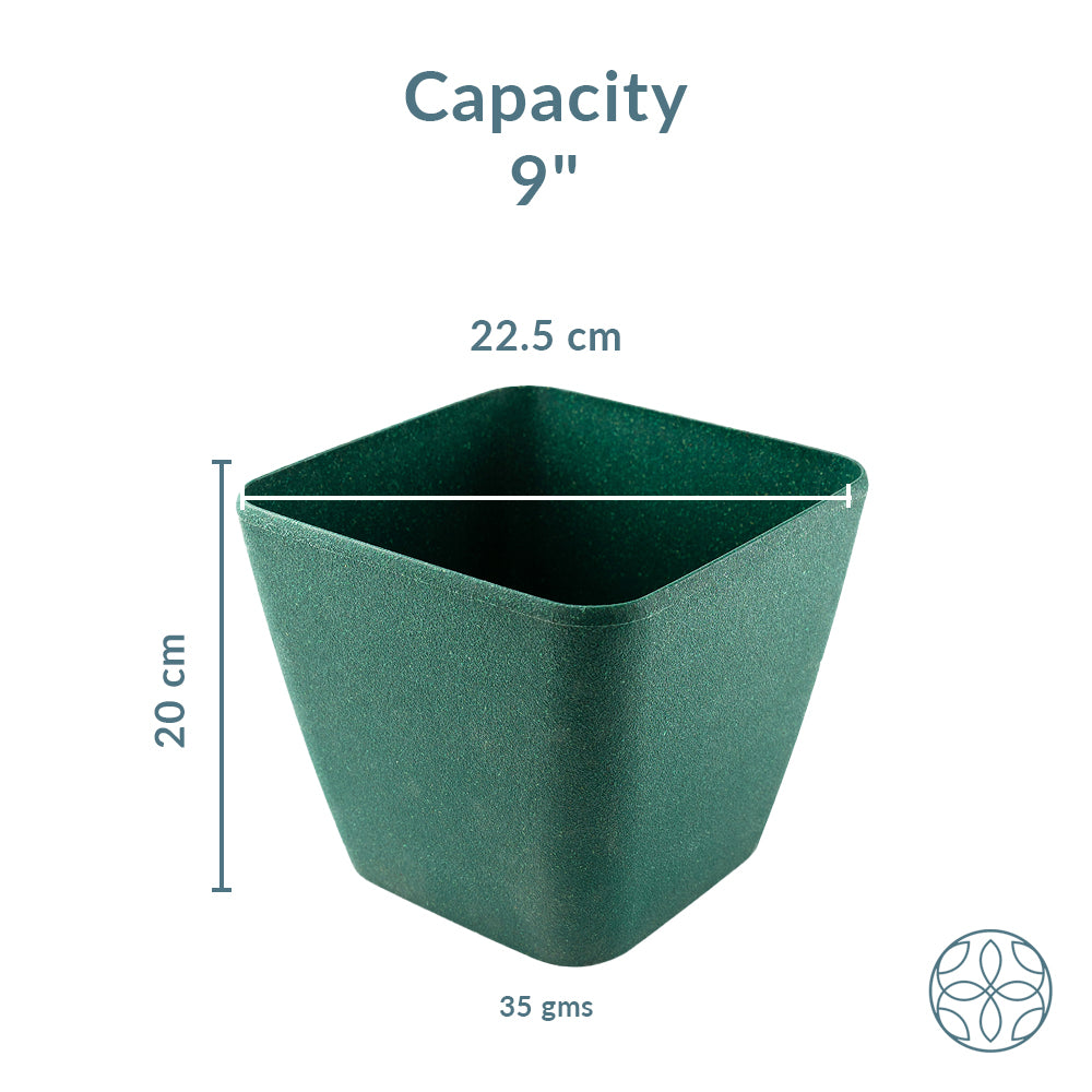 Irida Naturals Rice Husk and Bamboo Fiber Sakura Pot and Planter - 9"- Set of 2