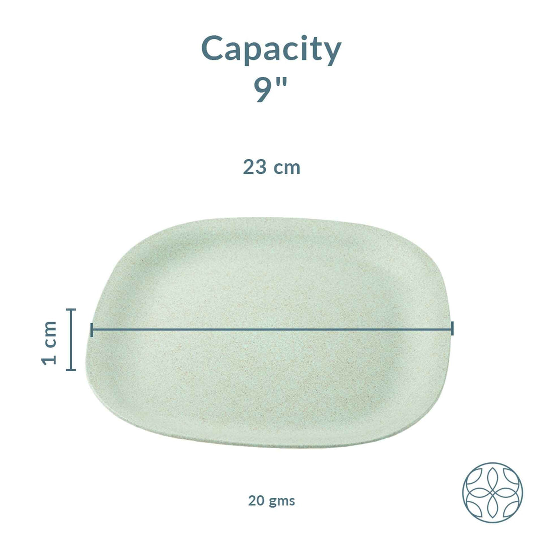 Irida Naturals Rice husk And Bamboo Fiber Dinner Plates 9 "