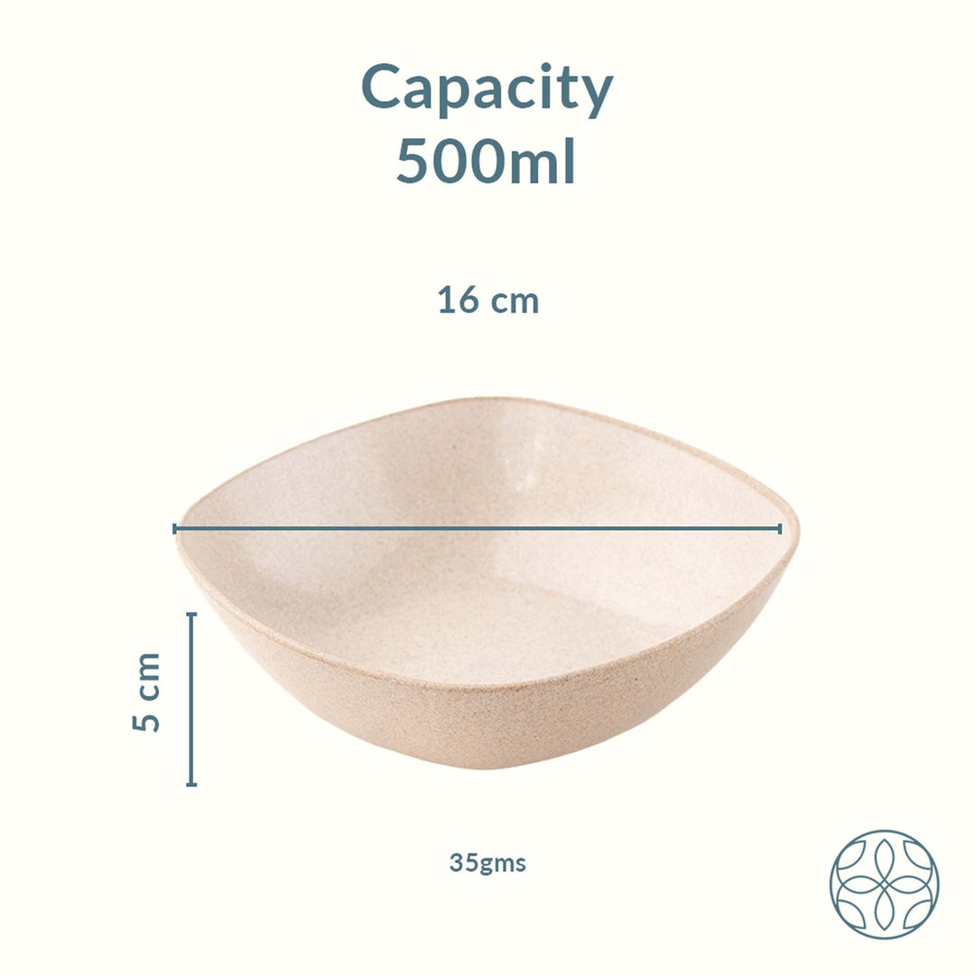 Irida Naturals Rice husk And Bamboo Fiber Multipurpose Snack Bowls